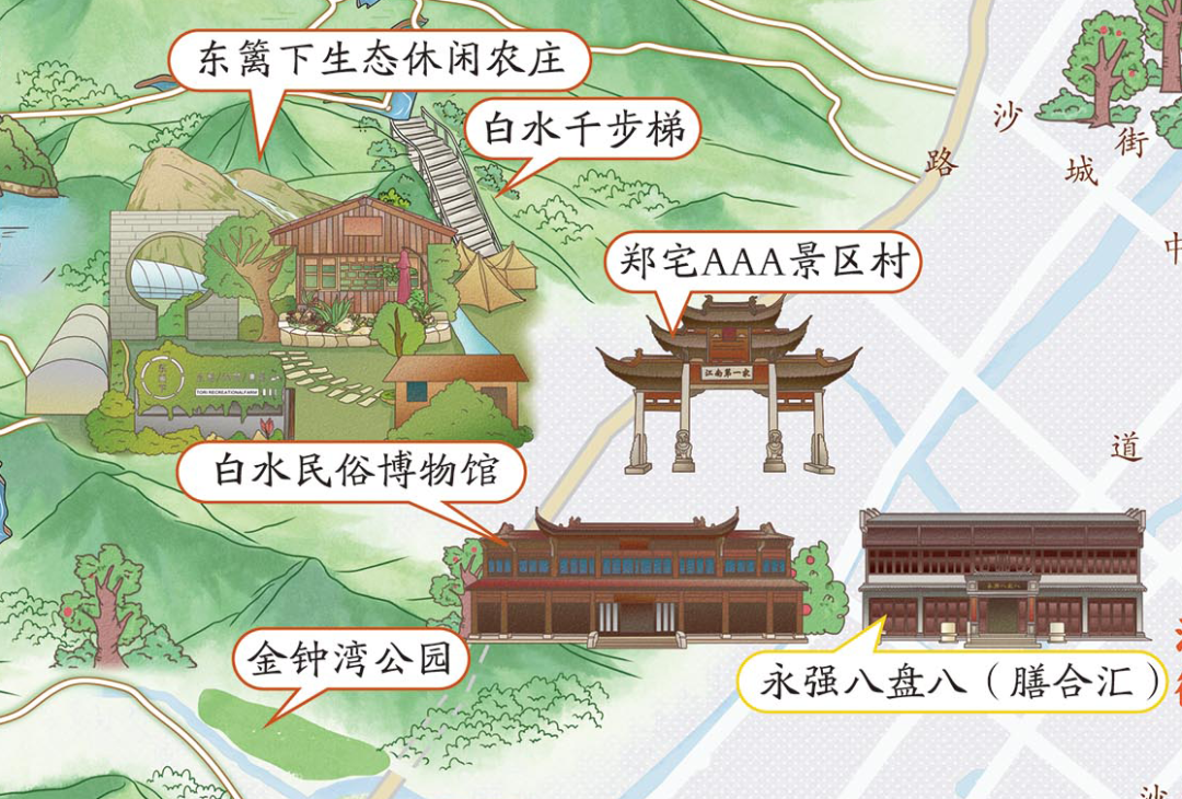 龙湾旅游手绘地图带您尽游宝地龙湾bwin体育(图13)